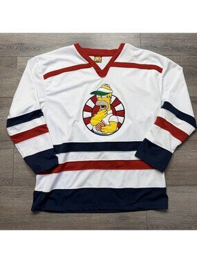 The Simpsons Homer Poker Jersey XL White Polyester 2005 Used